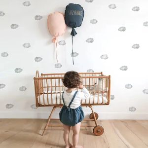 Autocollants Boho Ins nordique marron gris nuages Stickers muraux pour chambre d'enfants décor à la maison salon vinilo decorativo pared enfants autocollants