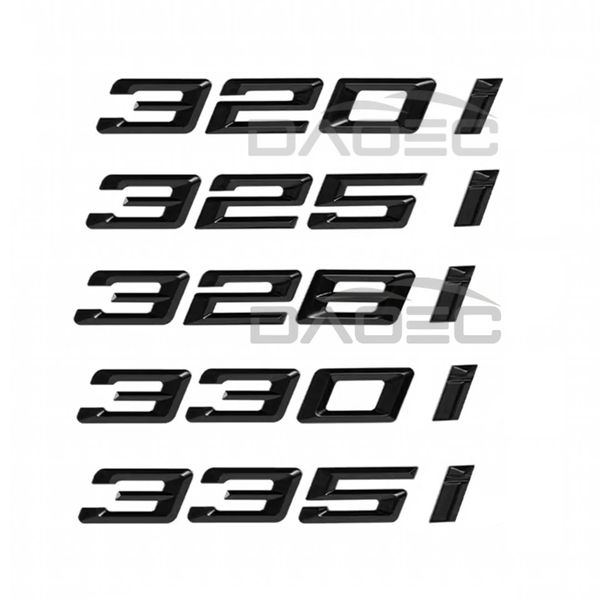 Pegatinas de coche 3D ABS letras del maletero Logo insignia emblema pegatina para BMW Serie 3 320i 325i 328i 330i 335i E46 E90 E91 F30 F31 F34 G20