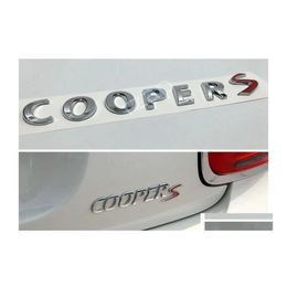 Autocollants Car Autocollants Cooper Cooper S Badge Emblem Decal Letters Sticker for Mini Boot Lid Tailgate Arrière Trunk Decal2569241 Drop Livraison