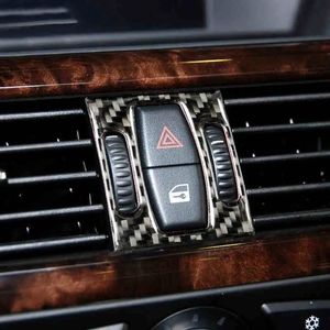 Autocollants en Fiber de carbone pour cadre de ventilation de climatisation, garniture de panneau de sortie d'air intérieur, bande décorative, autocollant pour BMW série 5 E60 F10 Ac