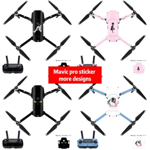 Conception de dessins animés d'autocollants pour DJI Mavic Pro Skin Protective PVC Stickers pour DJI Mavic Pro Sticker pour DJI Mavic Pro Skin Sticker