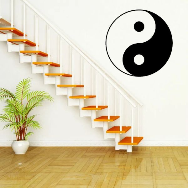 Autocollants chinois Kung fu Tai Chi YIN YANG symbole MUR ART chambre autocollant vinyle autocollant papier peint Mural C1323