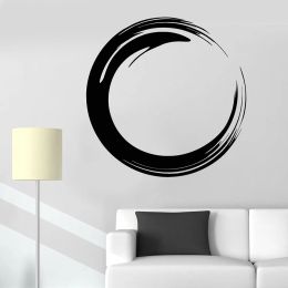 Stickers cirkel eno zen boeddhisme symbool stickers religie vinyl wandstickers huis ornament muurschilderingen slaapkamer decoratie a694