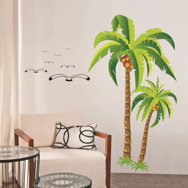 Pegatinas Coconut Palm Tree Sticker Tropical Beach Wall Calcoman