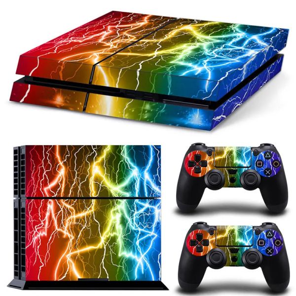 Pegatizas Diseño frío para consola PS4 y 2 calcomanías de controladores para PS4 Skin Sticker para PS4 STICKE para PS4 Skin Pvc Sticker