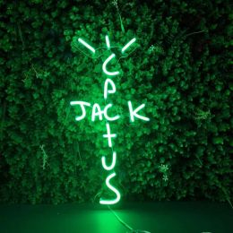 Pegatizas Señal de neón personalizado Cactus Jack LED LED LIGHT Light Home Decoración Decoración Decoración Decoración de la pared Regalo creativo de cumpleaños