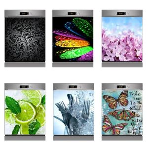 Stickers aangepaste maat behang vaatwasser sticker zelfklevende waterdichte wandstickers meubels kast deur decor poster poster huis