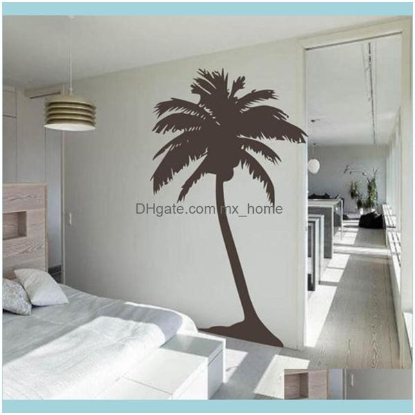 Pegatinas D￩cor Home GardenLarge Etiqueta, Sala de estar Tropical Wall Art Decoración de la casa Palmera alta 3 tamaños 201201 Entrega de entrega 2021