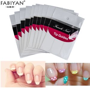 Stickers Decals 100 stuks nail art DIY French 3D cutting-edge gids sticker stijl vorm Flynn ergonomie gel UV polijstsalon set DIY sjabloon Pro 230718