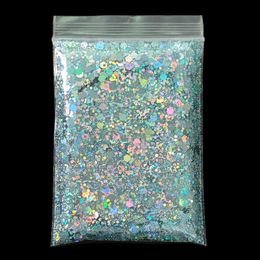 Stickers Decals 106 kleuren Groothandel 1KG Hexagon Holographic Chunky Glitter Nail Tips Bulk Powder Flakes Sparkly Resin Crystal 230703
