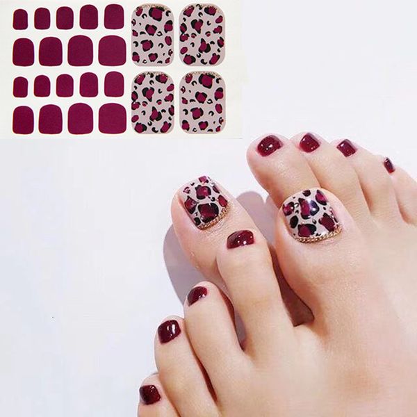 Pegatinas Calcomanías 22TipsSheet Nail Sticker Adhesivo Toenail Art Polish Tips French Glitter Lentejuelas Nail Wraps Tiras Easy Toenail Sticker 230729