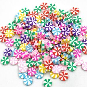 Pegatinas Calcomanías 500g Rainbow Peppermint Mixed Candy Mints Polymer Clay Slices Cutter Sprinkles para manualidades Slime 230601