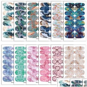 Autocollants Stickers Fl Wrap Vernis À Ongles Autocollants Dégradé Marbre Couleur Decal Bandes Manucure Salon Fournitures Drop Delivery Santé Beauté Dhpxf