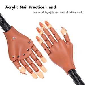 Pegatinas Calcomanías Mano de práctica flexible para uñas acrílicas Manos de práctica de uñas Equipo de entrenamiento de arte de uñas Manicura Mano falsa con puntas de uñas 230726