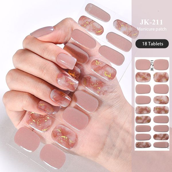 Autocollants Autocollants Or Marbre Gel Ongles Bandes Patch Sliders Fleurs Gradient Couleur Adhésif Couverture Complète Gel Ongles Stcikers Lampe UV Durci Manucure 230726