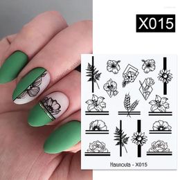 Stickers stickers Harunouta zomer bloemblad groen thema water fruit alfabet sticker schuifregelaars decor voor manicuring nail art watermarkten pru