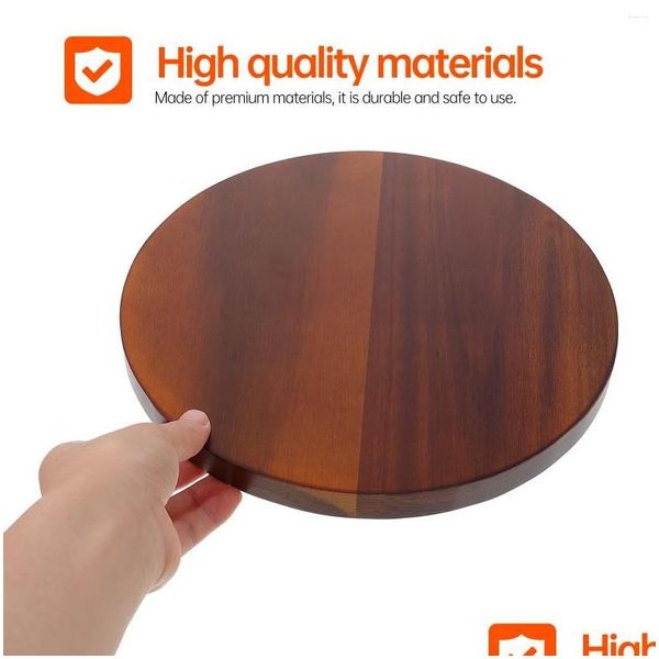 Autocollants décalcomanies pour ongles, 1 pièce, Table à gâteau rotative pratique, outil de décoration en bois, couleur bois, livraison directe, santé, beauté, Salon d'art, Dhmn3