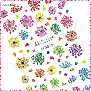 Stickers & Decals Nail Art Decoration Design Color Flower For Manicure 3D Beauty Sticker Nails Decor Accesoires