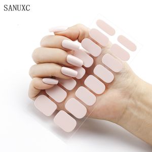 Stickers Decals Sanuxc Summer Nail Sticker High Quality Use 100% Gel Polish Accept Spot Art for Nails Manicure Set 230628