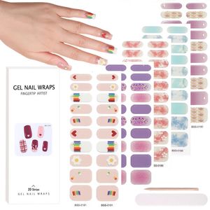 Autocollants pour ongles en gel semi-durci, adhésif de couleur transparente simple, imperméable, longue durée, durcit sous la lampe UV, besoin 231117