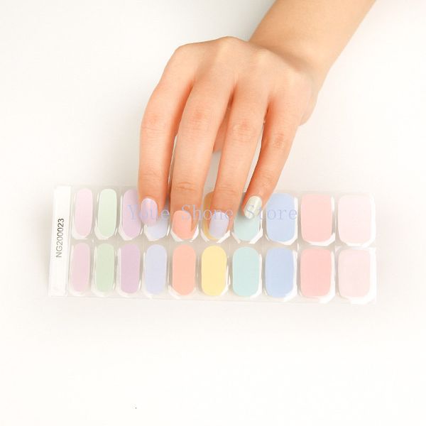 Autocollants Autocollants UV Lumière Vernis À Ongles Colle Adhésif Autocollant De Mode Gel Semi-durci Nail Oil Film Gellae Nail Stickers 230726