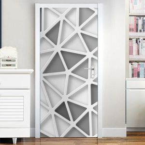 Autocollants de porte pour armoire et réfrigérateur, décoration murale, chambre et salon