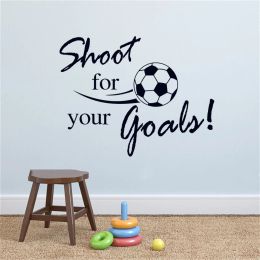 Autocollants Lettres anglaises Flying Football Shoot pour votre objectif mural autocollant autocollants Home Stickers For Kids Room Living Room Vinyl PH274