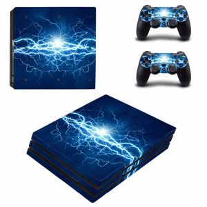 Autocollants fantasy Lightning PS4 Pro Skin Sticker Sticker Sticker pour Sony Playstation 4 Console et 2 contrôleurs PS4 Pro Skins Stickers Vinyle