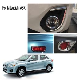 Autocollants pour 2013 Mitsubishi ASX ABS Chrome Front + arrière du brouillard arrière Couvre-lampe de lampe à lampe TT