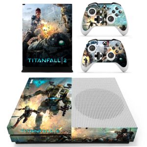 Stickers Game Titanfall 2 Skin Sticker Decal voor Microsoft Xbox One S Console en 2 controllers voor Xbox One S Skin Sticker