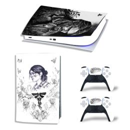 Autocollants GameGenixx PS5 Digital Edition Skin Sticker Cool Design Protective Vinyl Wrap Cover complet pour la console PS5 et 2 contrôleurs