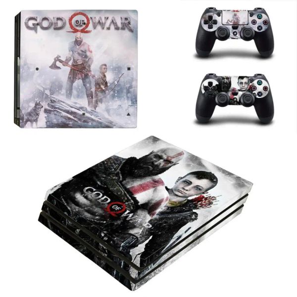 Autocollants God of War PS4 Pro autocollants Play Play 4 Stick Sticker Sticker pour Playstation 4 PS4 Pro Console Controller Skins Vinyle