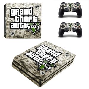 Autocollants Grand Theft Auto GTA 5 PS4 Pro autocollants Play Station 4 Sticker Sticker Sticker pour Playstation 4 PS4 Pro Console Controller Skins