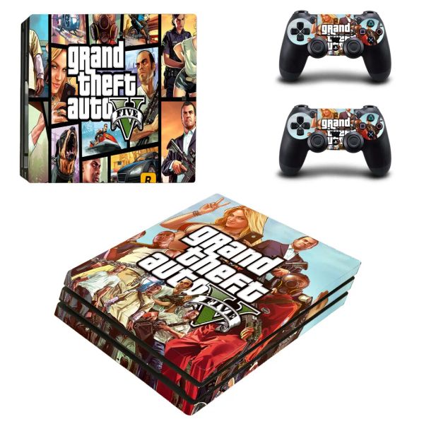 Autocollants GTA5 GTA 5 PS4 Pro autocollants Play Station 4 Sticker Sticker Sticker pour Playstation 4 PS4 Pro Console Controller Skins Vinyle