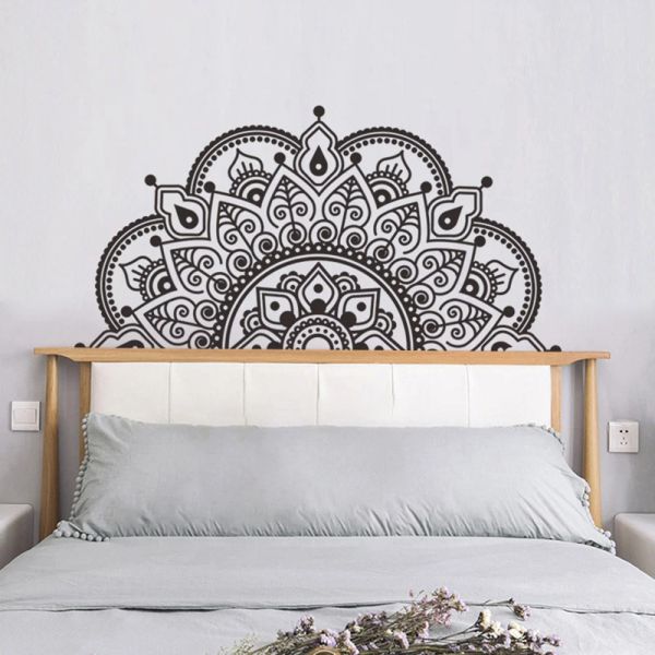 Autocollants tête de lit autocollant Mandala Art vinyle Stickers muraux maison chambre décalcomanie fond décoration pour la maison déco salon chambre décor