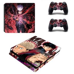 Autocollants Jujutsu Kaisen PS4 Slim Cover Skin Cover Sticker Decal vinyle pour Playstation 4 PS4 Slim Skin Console et 2 contrôleurs