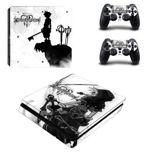 Autocollants Kingdom Hearts PS4 Slim Skin Sticker pour Sony Playstation 4 Console and Controllers PS4 Slim Skins Sticker Sticker Decal Vinyl