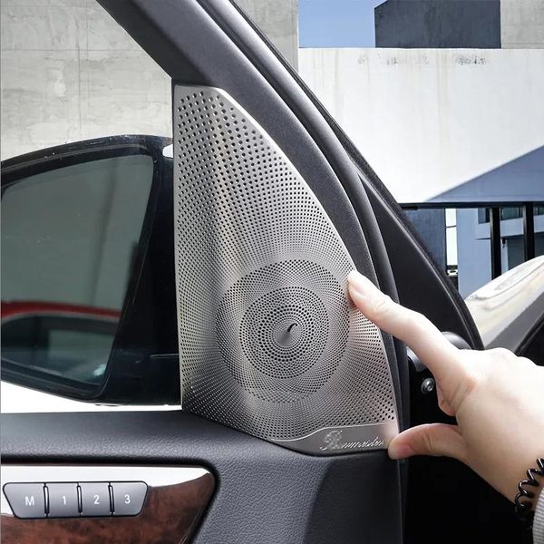 Pegatinas mate para puerta de coche, cubierta de altavoz de Audio embellecedora para Mercedes Benz ML GL clase GLS GLE X204 X166 W166, 2 uds.