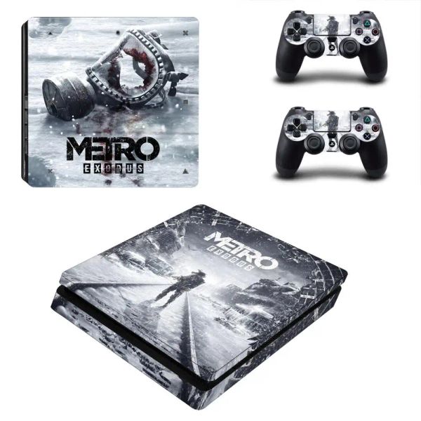 Autocollants Metro Exodus PS4 Slim Stickers Play Station 4 Sticker Sticker Sticker pour Playstation 4 PS4 Slim Console Controller en vinyle