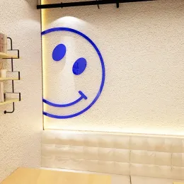 Autocollants miroir visage souriant 3D stickers muraux pour chambre d'enfants chambre d'enfant boutique scène décoration salon bricolage autocollant mural décor à la maison