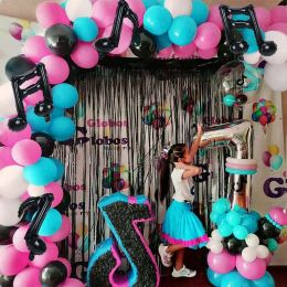 Autocollants new pop tik tik music 109pcs diy ballon arc kit thème anniversaire de mariage décor de fête de fête de gamine