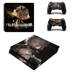 Autocollants Nier Automata PS4 Slim Stickers Play Play Station 4 Sticker Sticker Sticker for Playstation 4 PS4 Slim Console and Controller Skin Vinyl