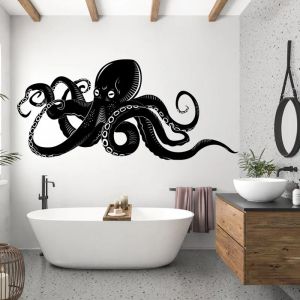 Stickers octopus wanddecor tentakels muurkunst, stickers slaapkamer octopus muur vinyl tentakels kinderkamer muurstickers kunst 3D43