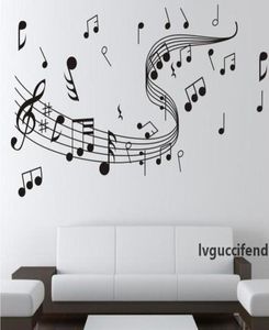 Autocollants des murs Symbole de musique Mémordial Paster DIY Fond d'écran peint à la main Art décoration autocollante Décalage chambre haute quali1574372