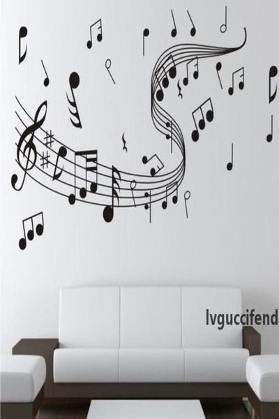 Pegatinas de las paredes símbolo de la música patrón de pared paster bricolaje pintura pintura de arte pintura de arte calcomanías de decoración de arte dormitorio alto cali6842457