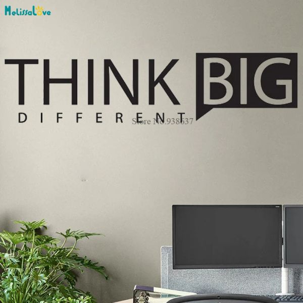 Autocollants Office Quote Decal Think Big Different Inspired Meeting Room Company Classroom Decal Decal Vinyl Vinyl Wall Sticker BB420