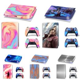 Stickers PS5 Digital Edition Skin Sticker Precal Decal voor PlayStation5 Digital Game Console 2 Controllers GamePad -accessoires