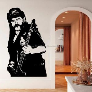 Stickers Rockster muursticker elektrische gitaar heavy metal rap muziekliefhebber thuis woonkamer muziek kamer decoratie vinyl kunst sticker 19