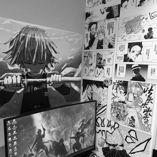 Autocollants muraux autocollants autocollants Anime Manga panneaux affiche Anime papier peint chambre Collage impression décoration bande dessinée autocollants 21 X 30 cm