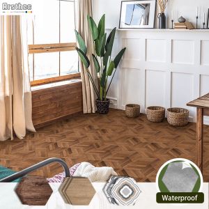 Autocollants Selfadhesive Flooring Vinyl Wood Design Floor Floor Sticker Arecproof de salle de bain Accessoires de décoration de salle